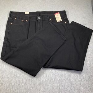 Levi's 550 Jeans Big Mens 46x29 Black Relaxed Straight 100% Cotton‎ Tough Denim